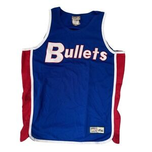 Washington Bullets Jersey Mens XL Blue NBA Basketball Hardwood Classics Majestic